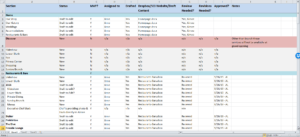 screenshot of spreadsheet